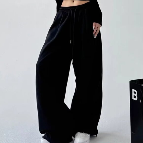 Women's Wide Leg Baggy Oversized Sweatpants Joggers - Picture 7 of 10